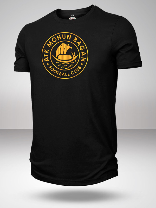 ATK Mohun Bagan F.C. Unisex Black Solid Round Neck T-Shirts (1)