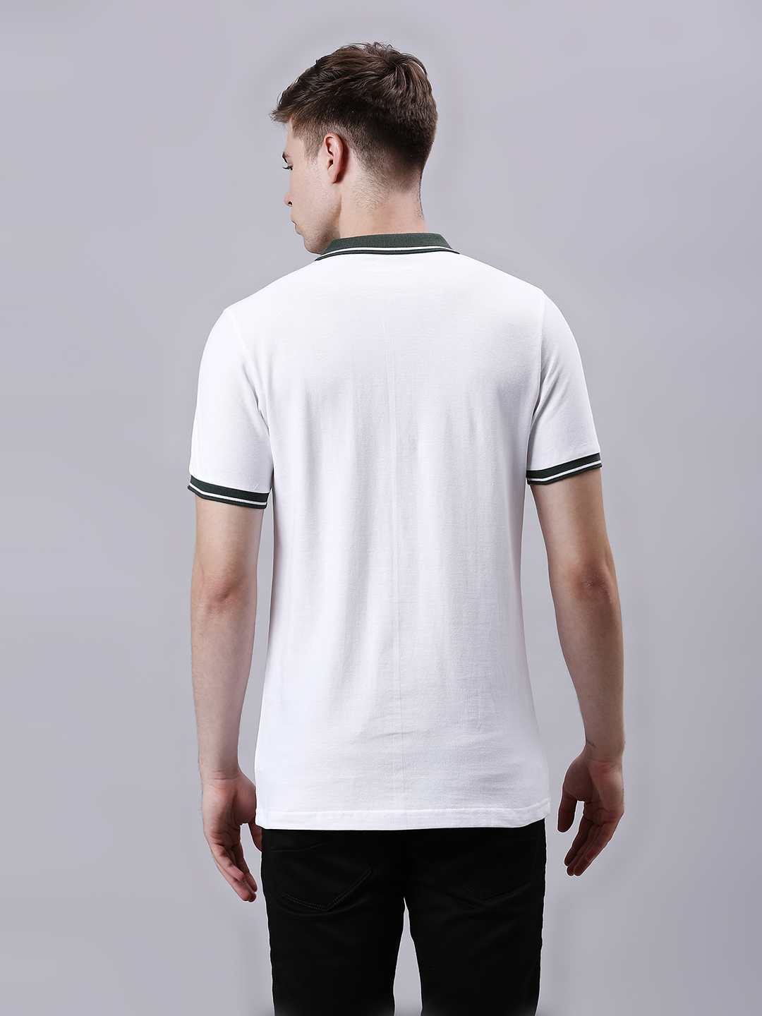 Australia ICC Men's T20 WC-24 White Logo Printed Half Sleeves Polo Collar Cotton T-Shirt (4)