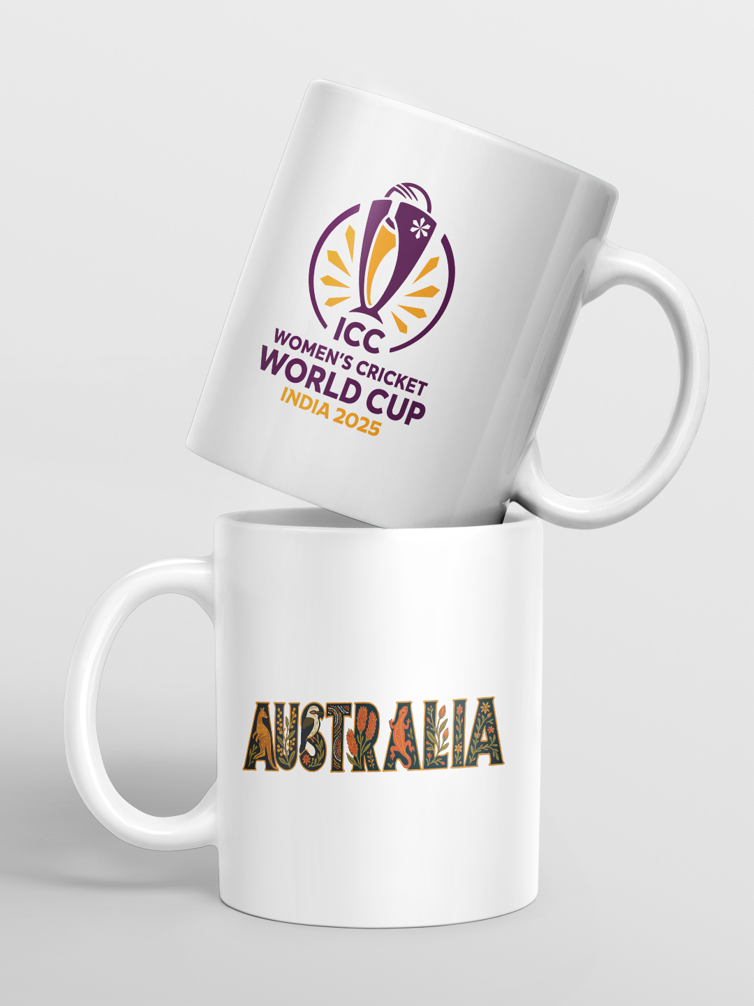 Australia ICC Women's Cricket World Cup 2025 Ceramic Glossy Printed Mug, Microwave and Dishwasher Safe, Tea and Coffee M
