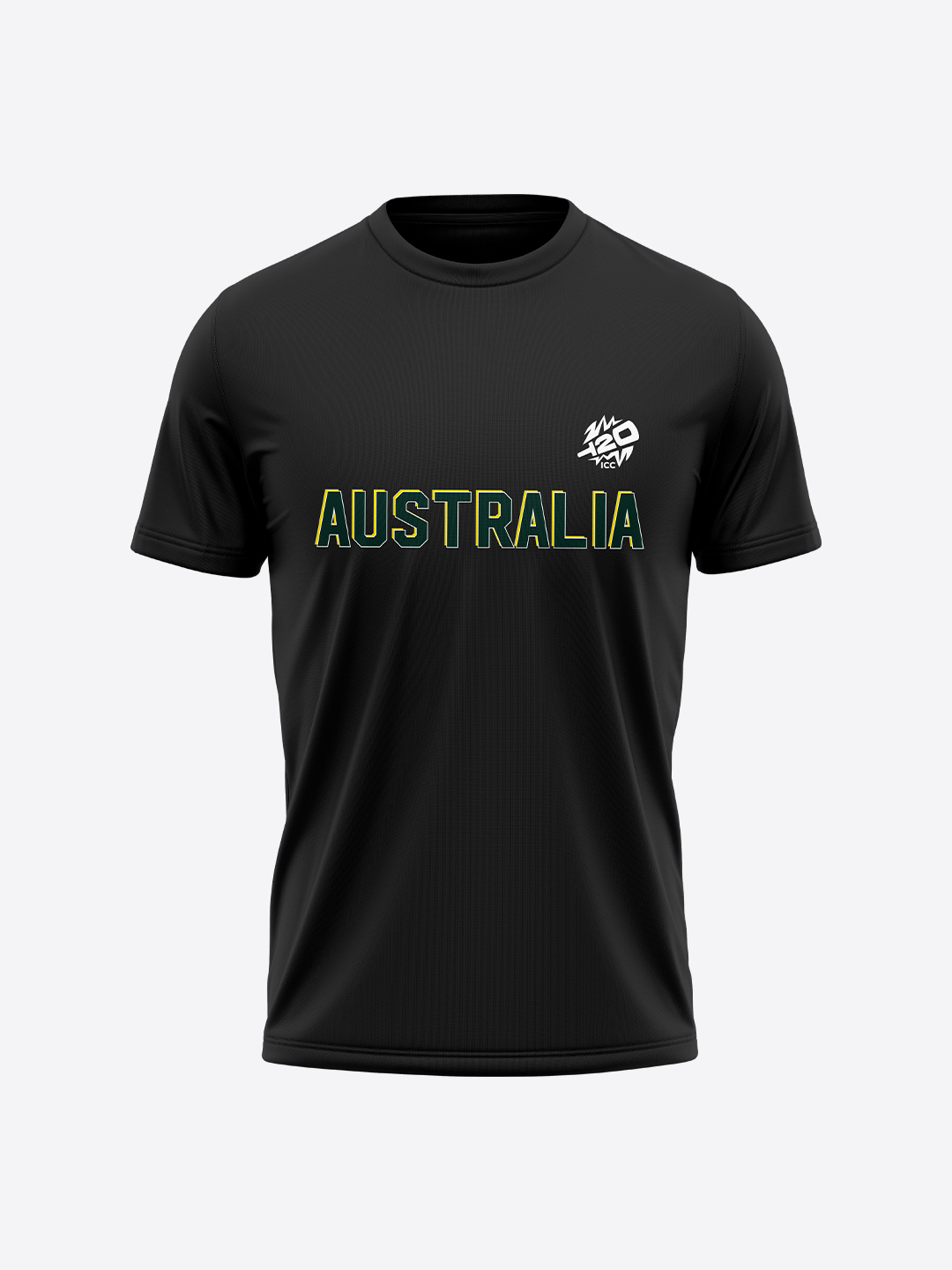 ICC Women's T20 WC-24 Black Typography Printed Cotton T-Shirt