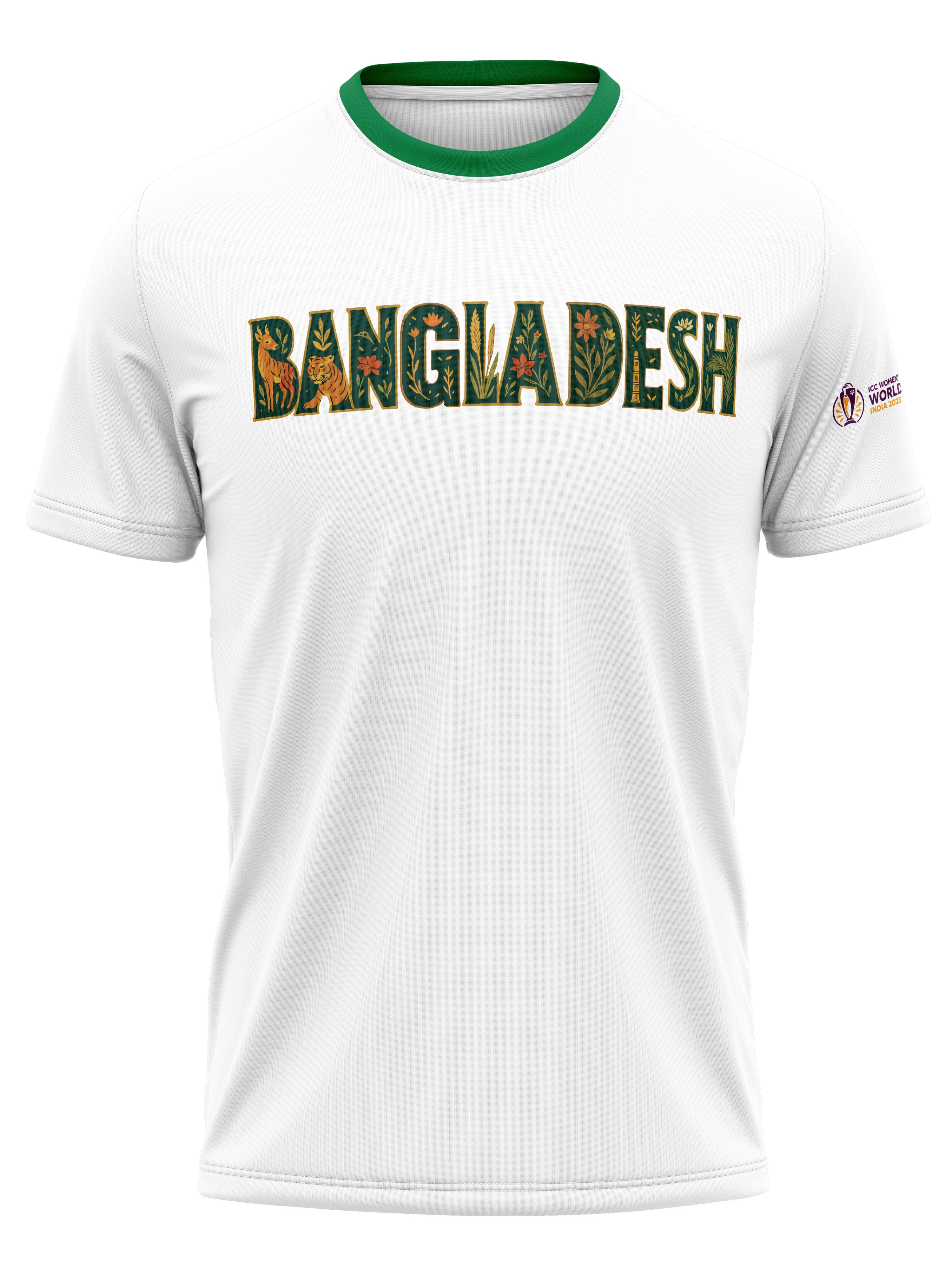 Bangladesh ICC Women's Cricket World Cup 2025 Unisex White Graphic Printed T-Shirt (5)