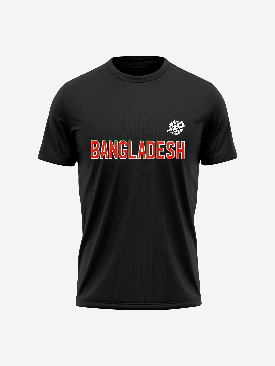 ICC Women's T20 WC-24 Black Typography Printed Cotton T-Shirt