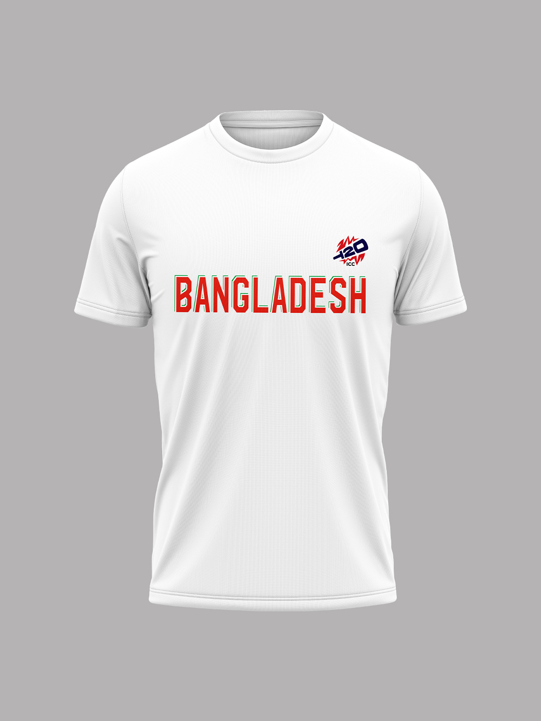 ICC Women's T20 WC-24 White Typography Printed Cotton T-Shirt