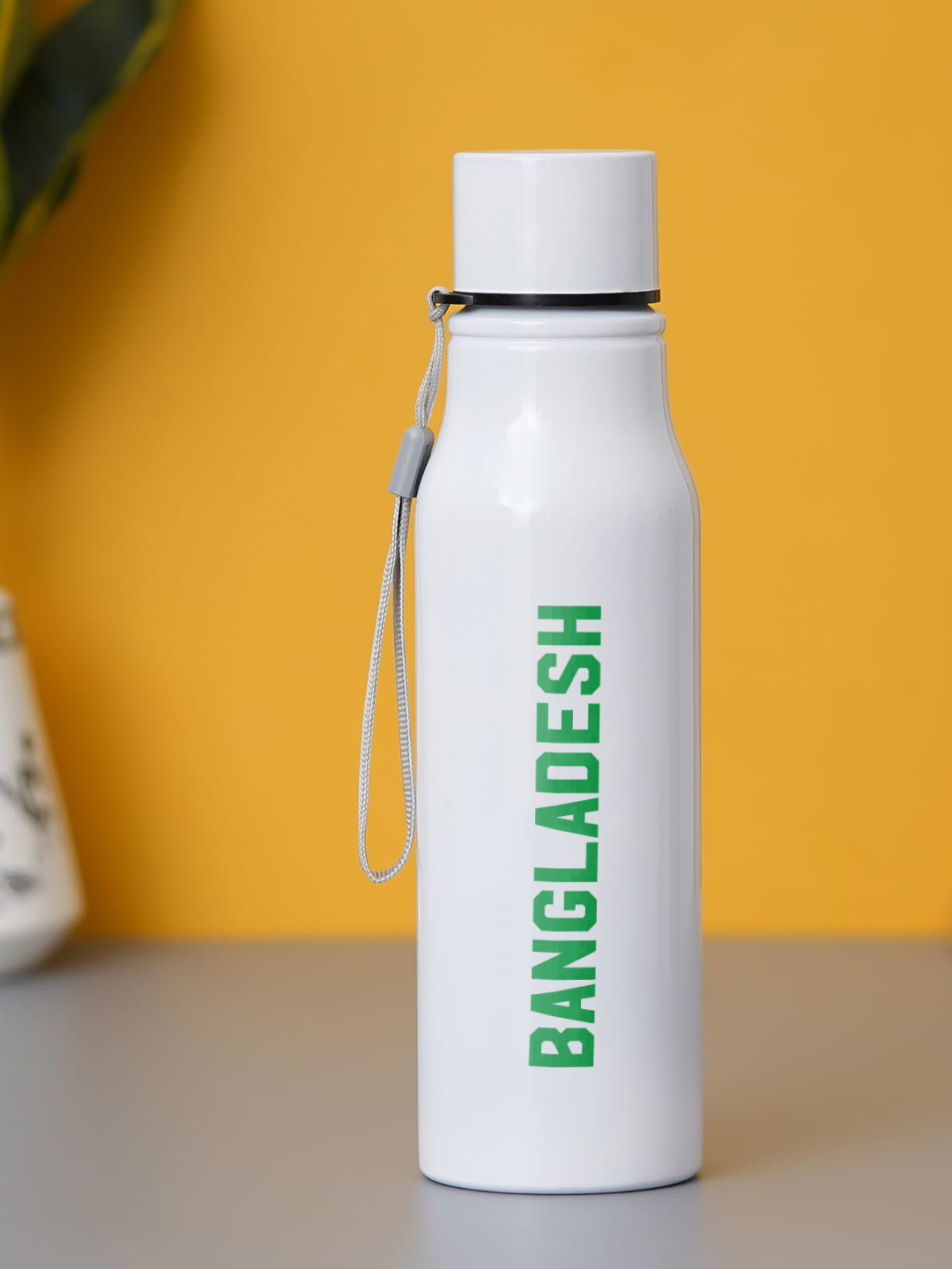 ICC Champions Trophy 2025 - Single Walled, Easy to Carry, Leak-Proof, Rust Free, Stainless Steel Bottle - 750 ml (White)