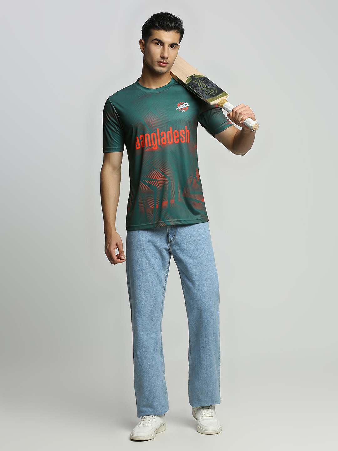 Bangladesh Unisex Green Printed Half Sleeves Round Neck Polyester T-shirt (7)