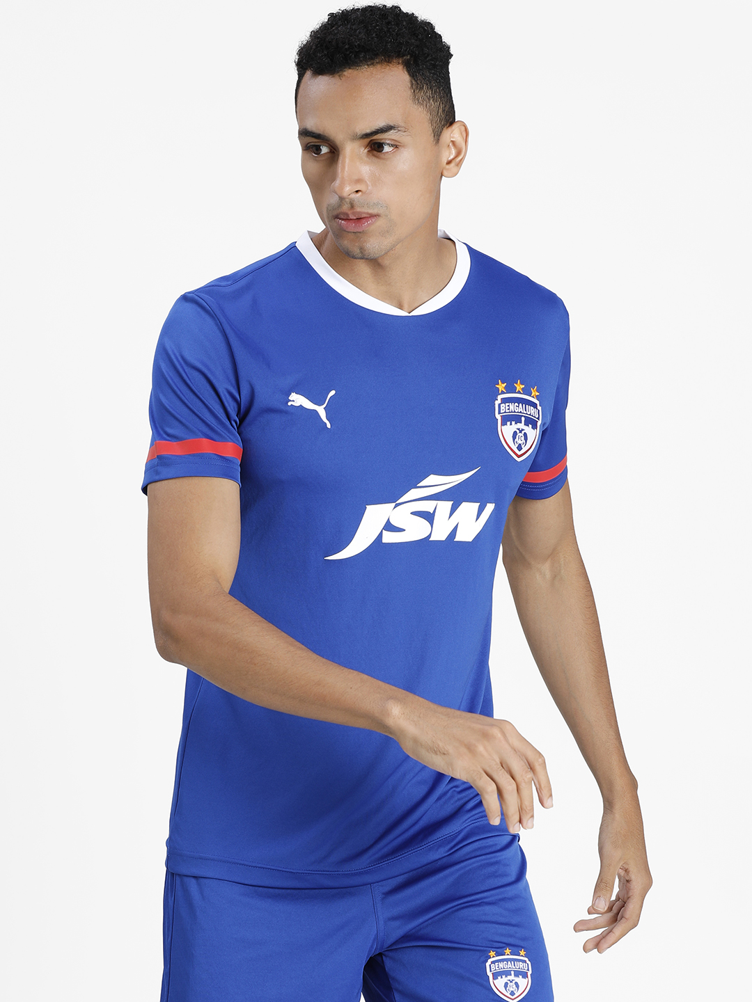Bengaluru FC Men Blue Replica Home Slim Fit Polyester Jersey (1)