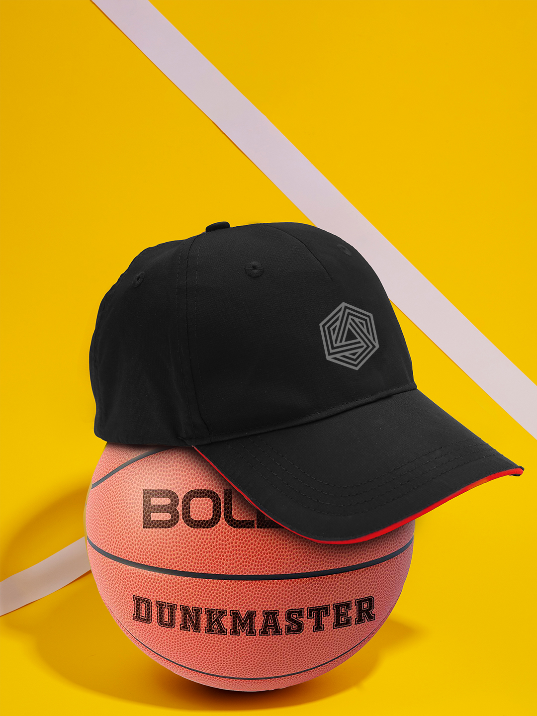 Boldfit Black and Red Printed Polycotton Sports Head Cap (5)