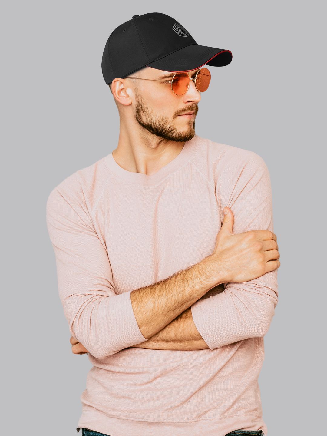 Boldfit Black and Red Printed Polycotton Sports Head Cap (2)