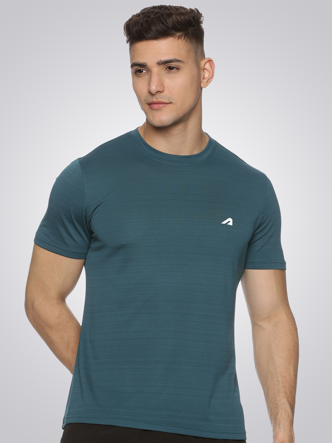Boldfit Men Green Printed Half Sleeves Round Polyester T-Shirt