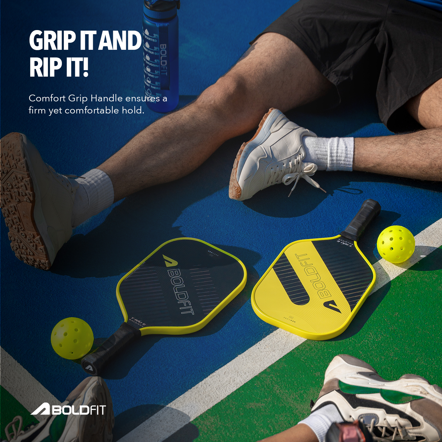 Boldfit Pickle Ball Paddle - Black - True Balance (Pack of 1) (3)