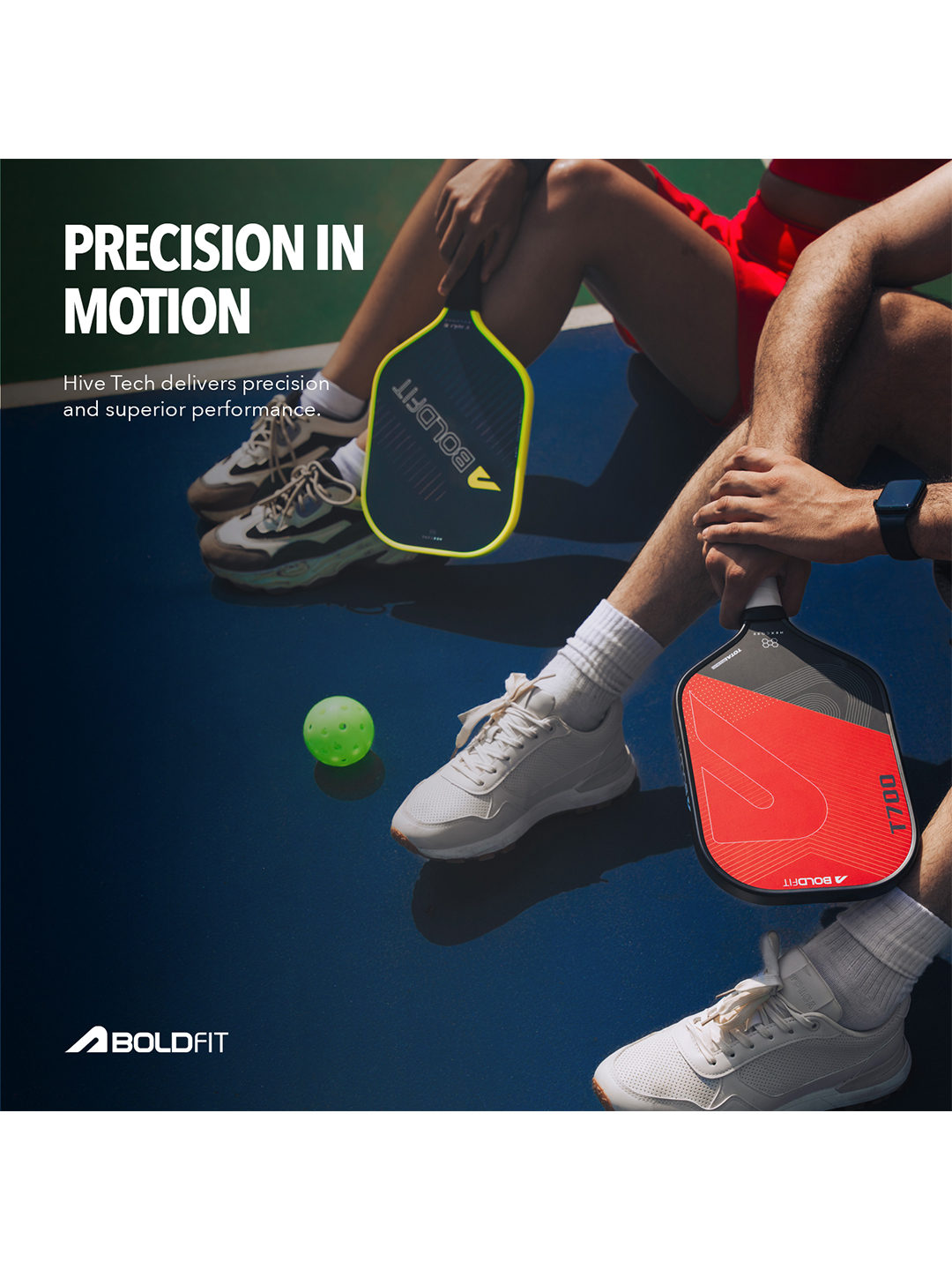Boldfit Pickle Ball Paddle - Red - Total Control (Pack of 1) (3)