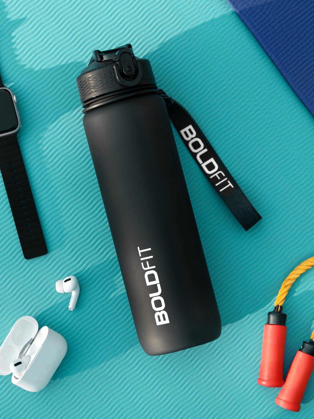 Boldfit Sipper Water Bottle Motivational 1L Black (4)