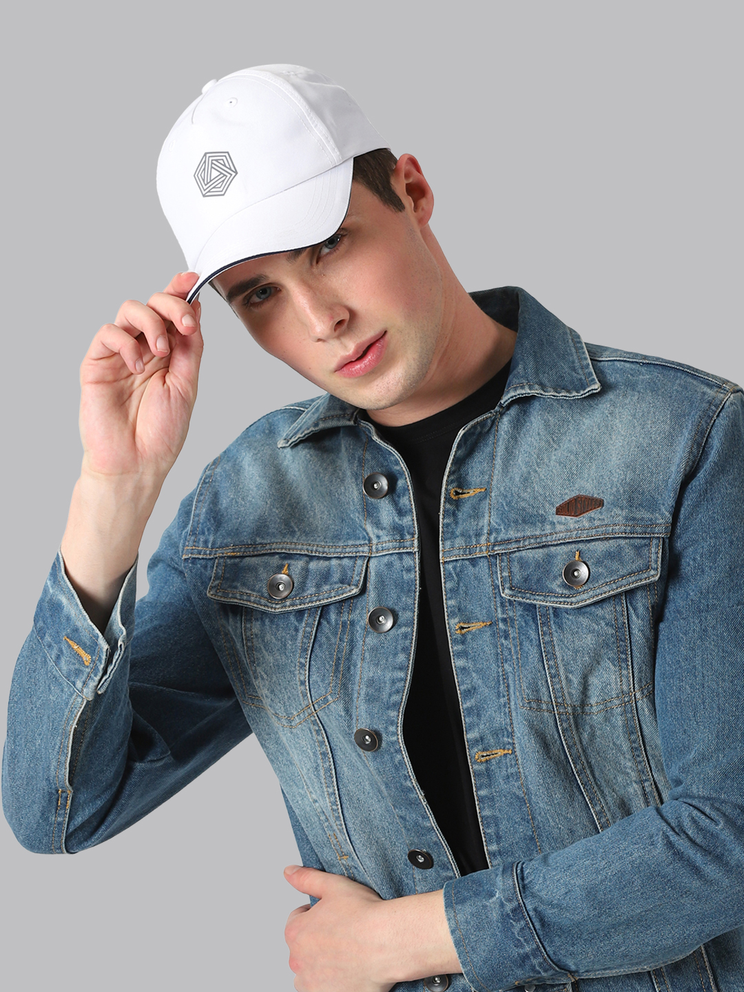Boldfit White and Blue Printed Polycotton Sports Head Cap (5)