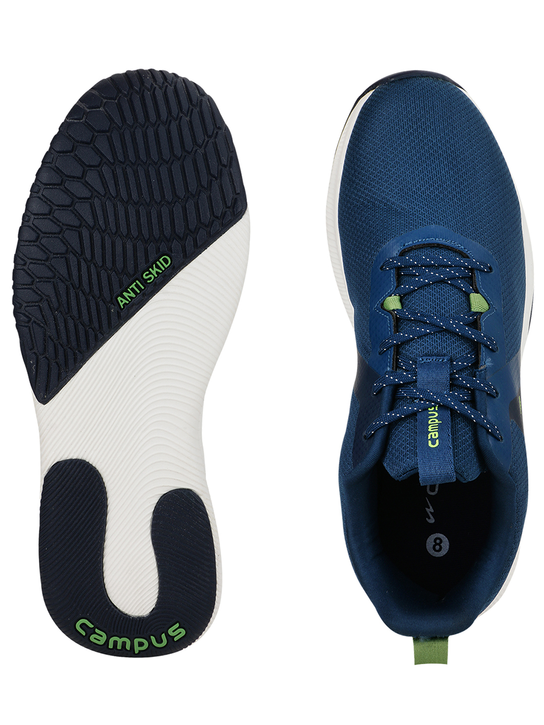 Campus Men Algeria Blue & Green Running Shoes (4)
