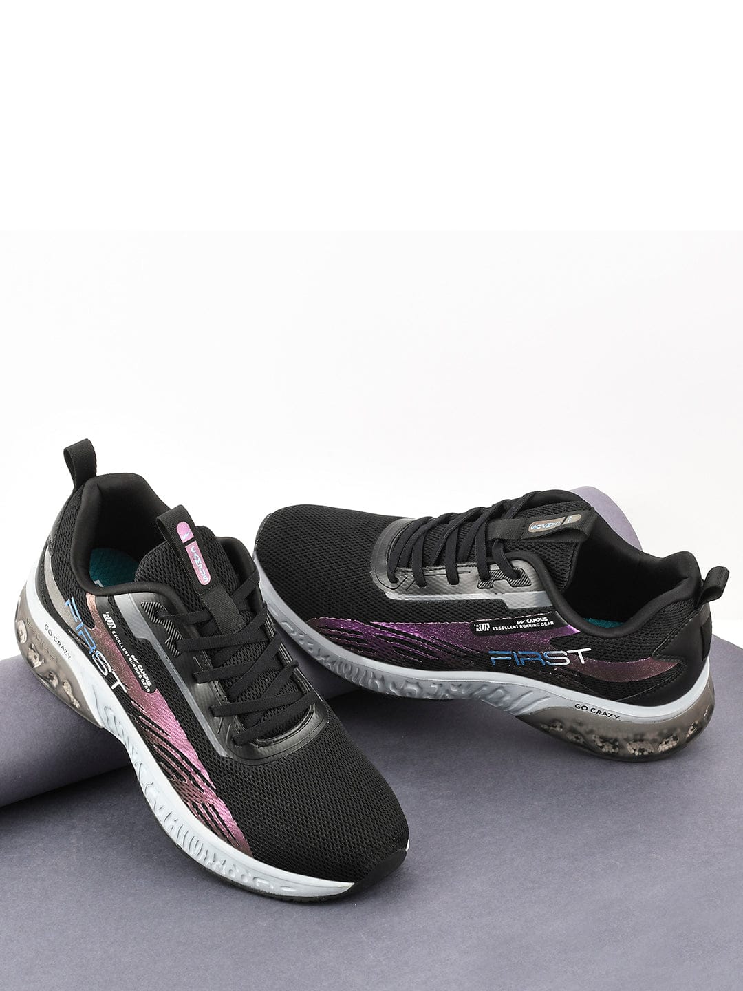 Campus Men Black First Running Shoes (1)