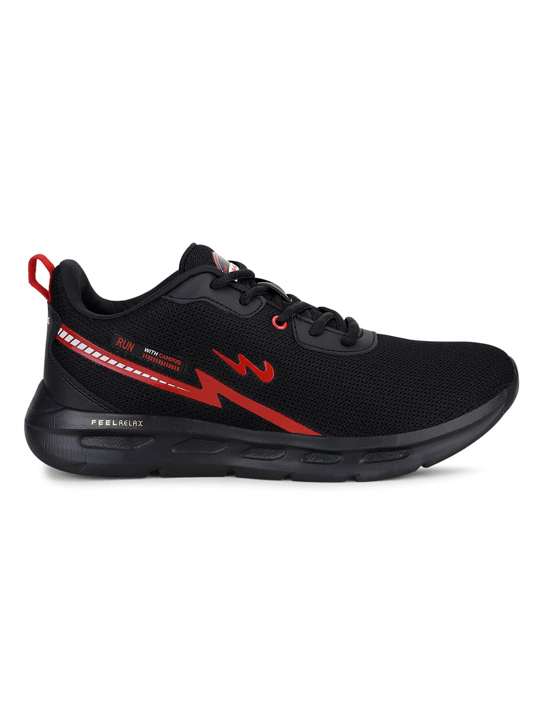 Campus men black running shoes hotsell
