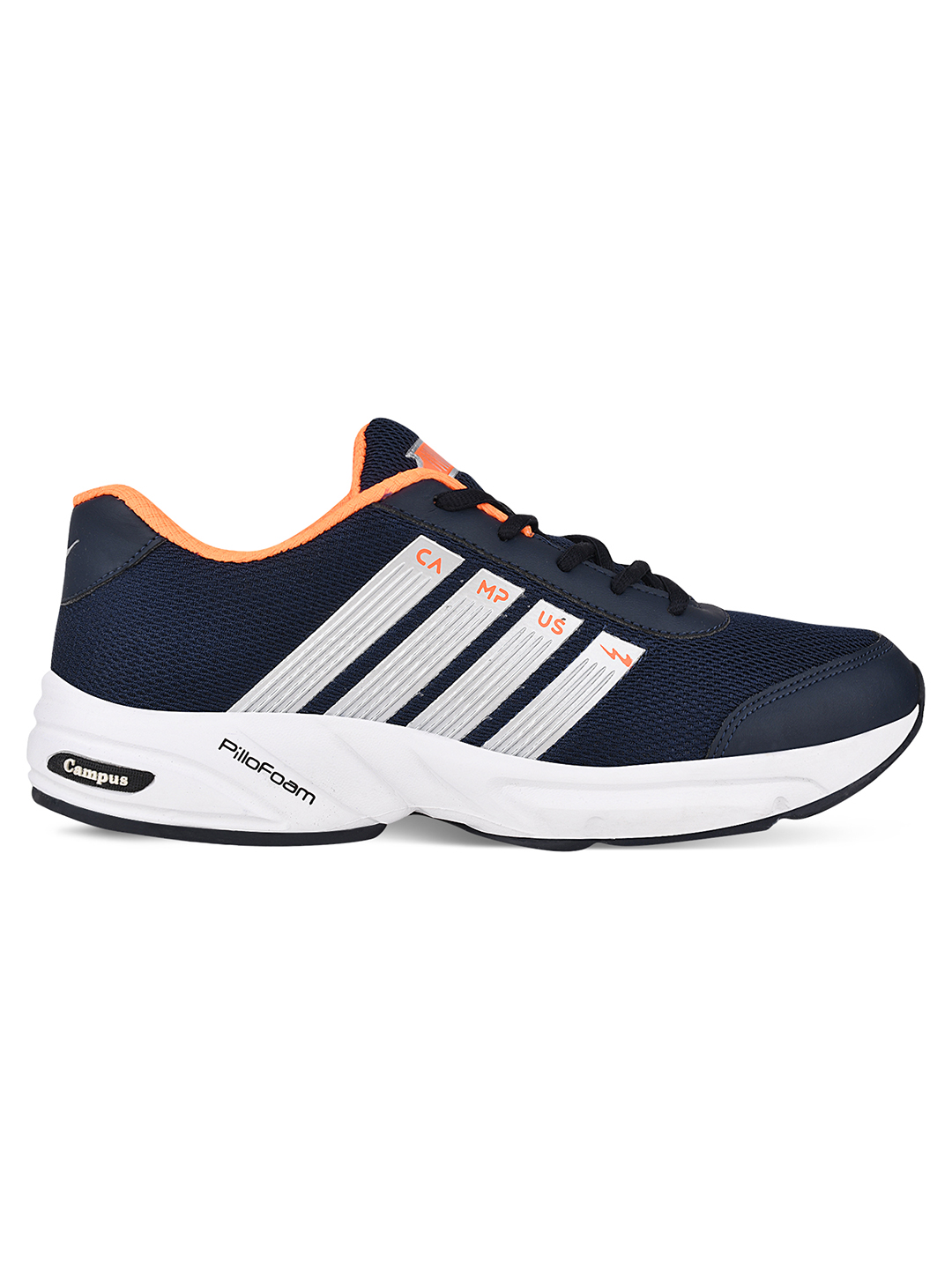 Men Bull Pro Navy Blue & Orange Running Shoes