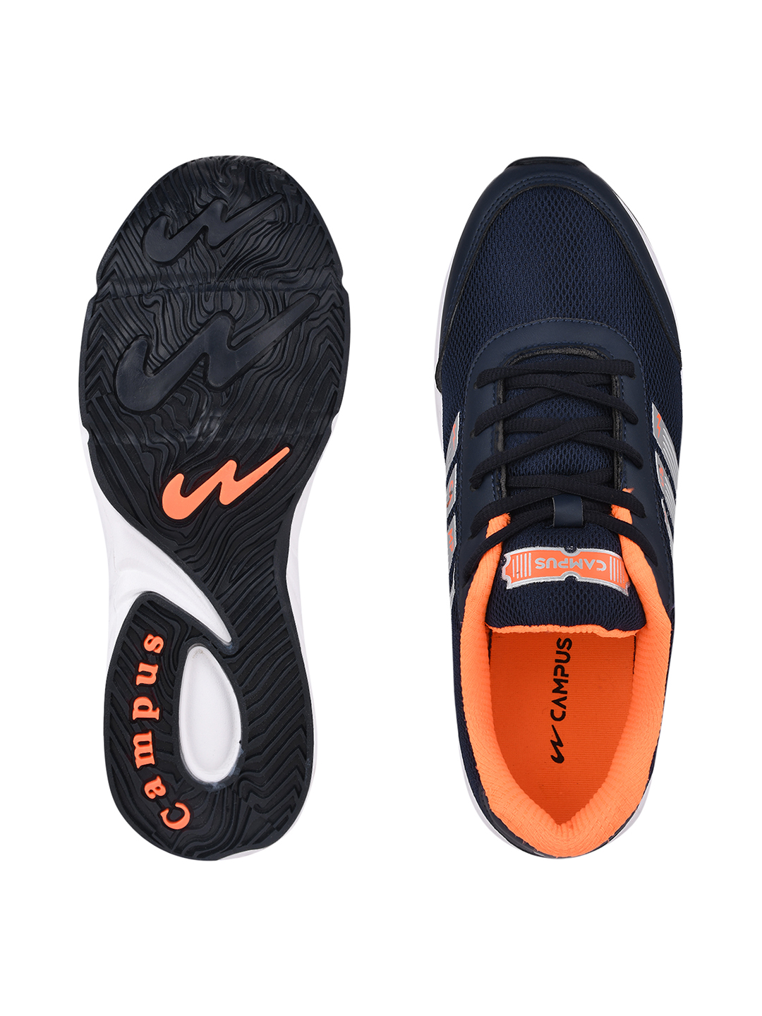 Campus Men Bull Pro Navy Blue & Orange Running Shoes (4)