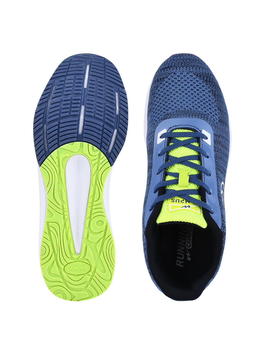 Campus Men Camp Zane Blue & Green Running Shoes (5)