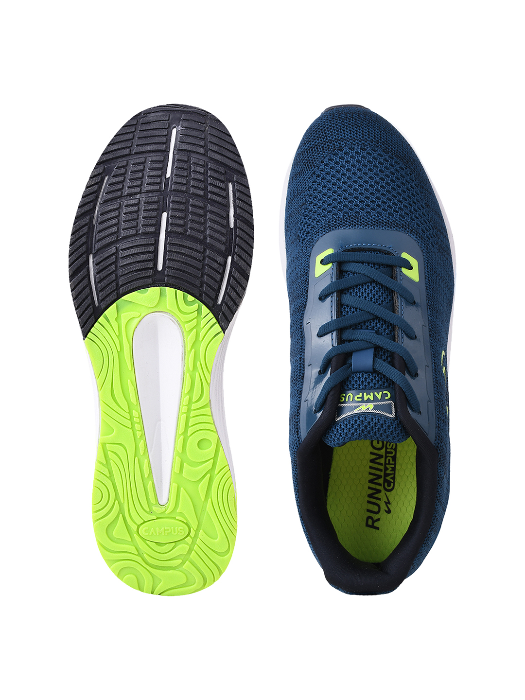 Campus Men Camp Zane Blue & Green Running Shoes (5)