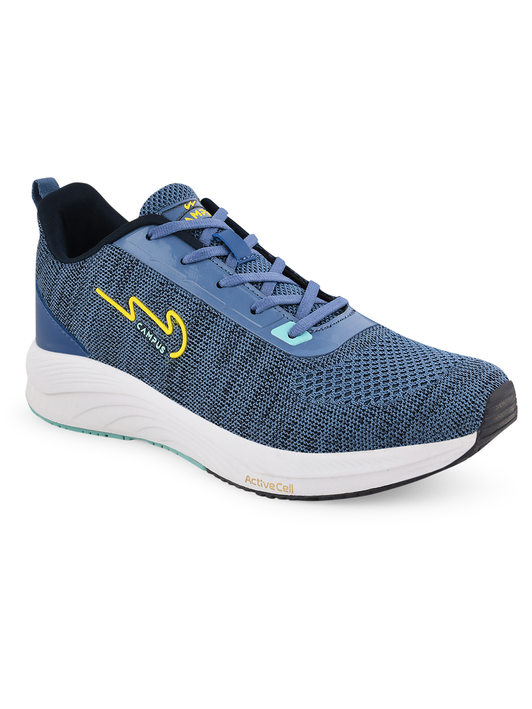 Campus Men Camp Zane Blue & Yellow Running Shoes (3)
