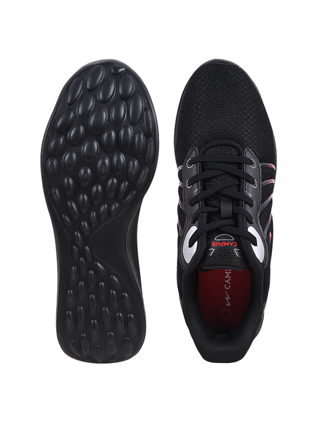 Campus Men Camp-Oliver Black & Red Running Shoes (4)