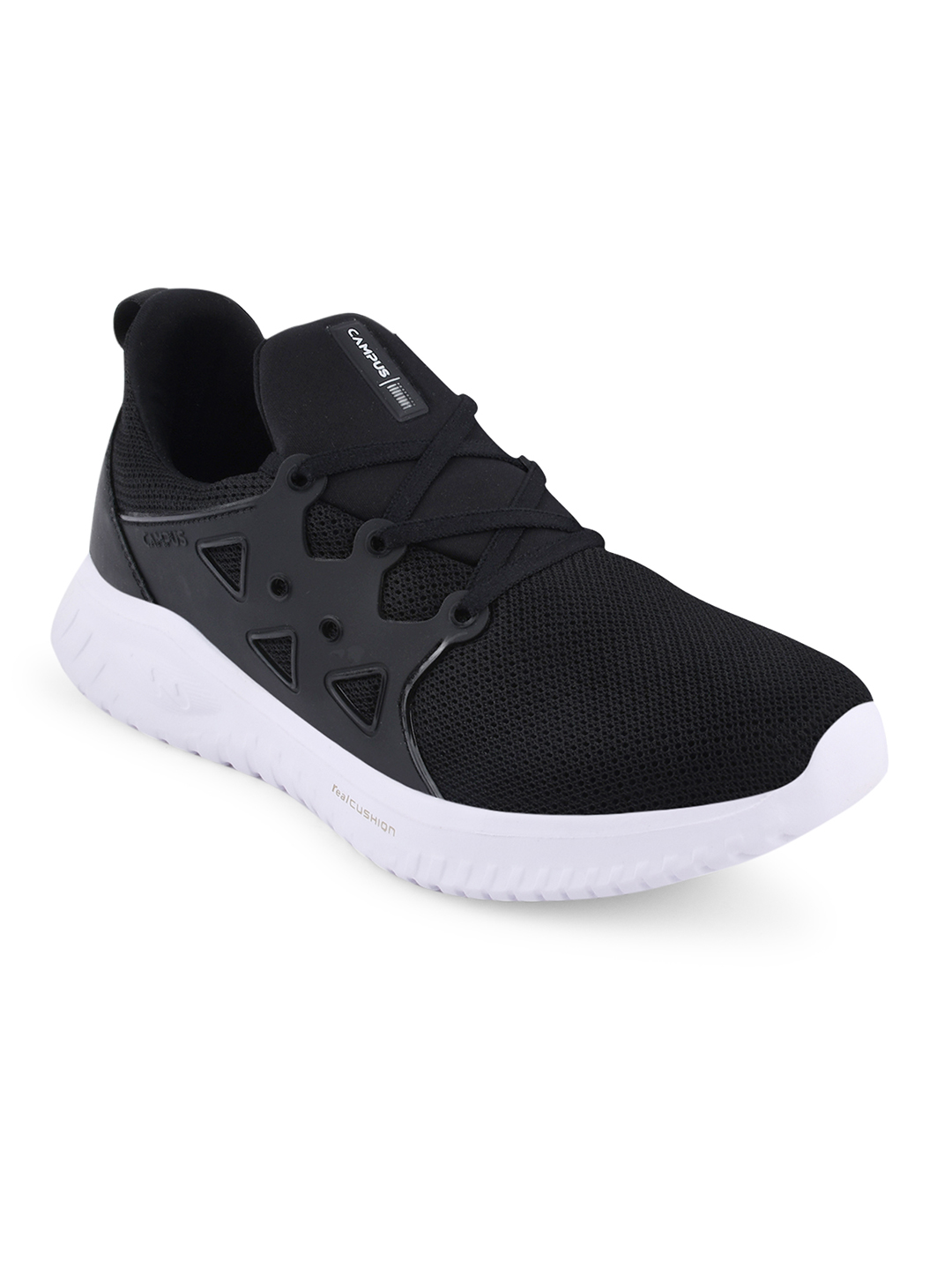 Campus Men Camp-Proto Black & Silver Running Shoes (2)