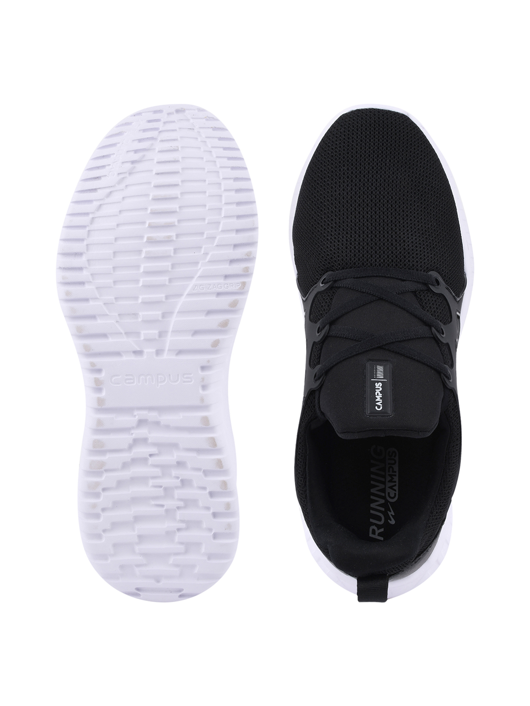 Campus Men Camp-Proto Black & Silver Running Shoes (4)