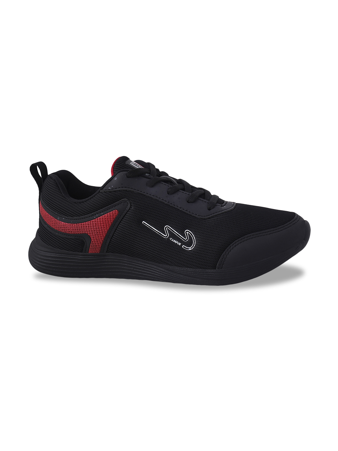 Campus Men CATO Black & Red Running Shoes  (1)