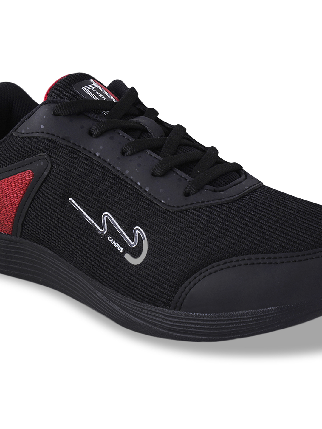 Campus Men CATO Black & Red Running Shoes  (4)