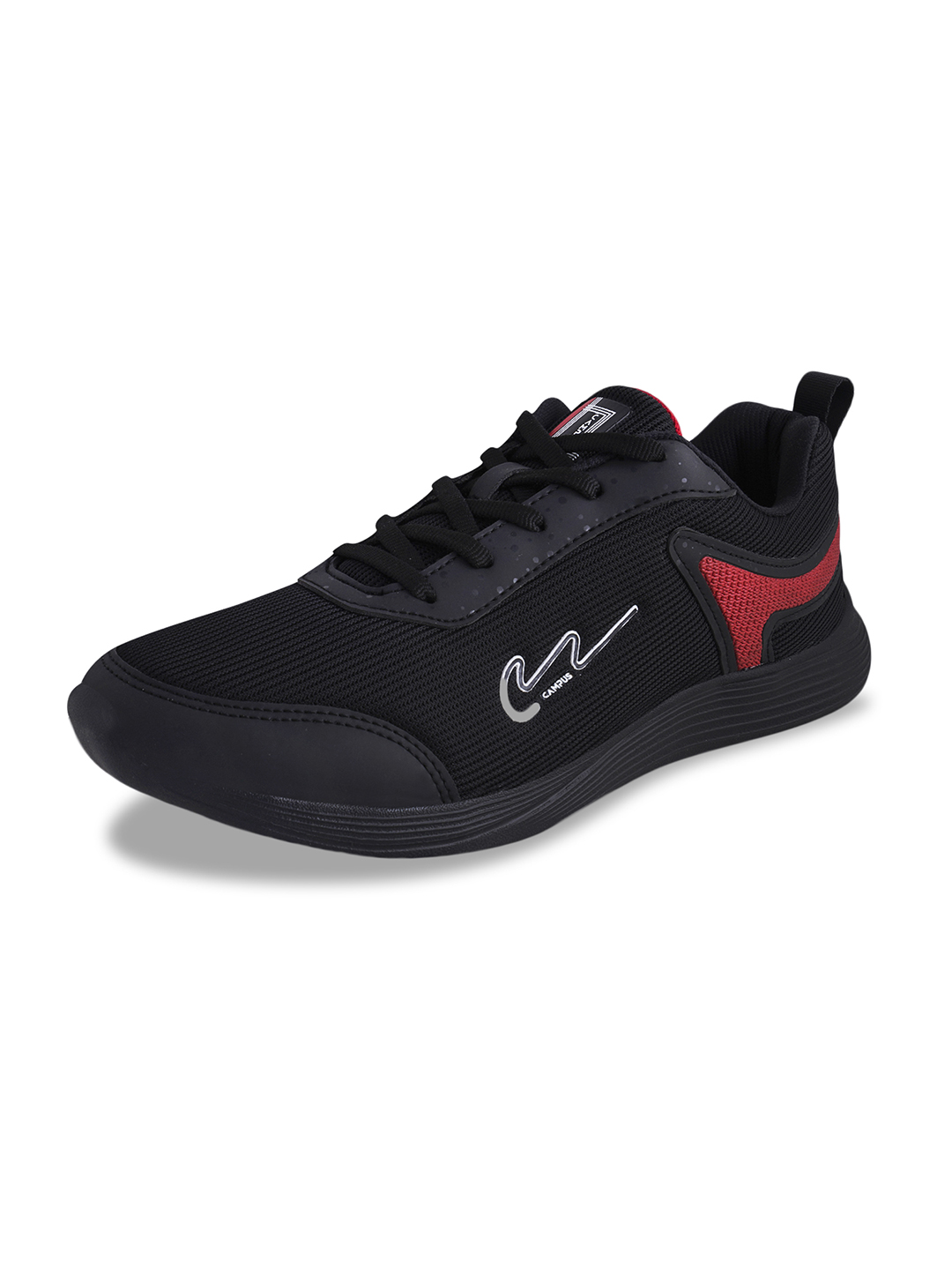 Campus Men CATO Black & Red Running Shoes  (5)