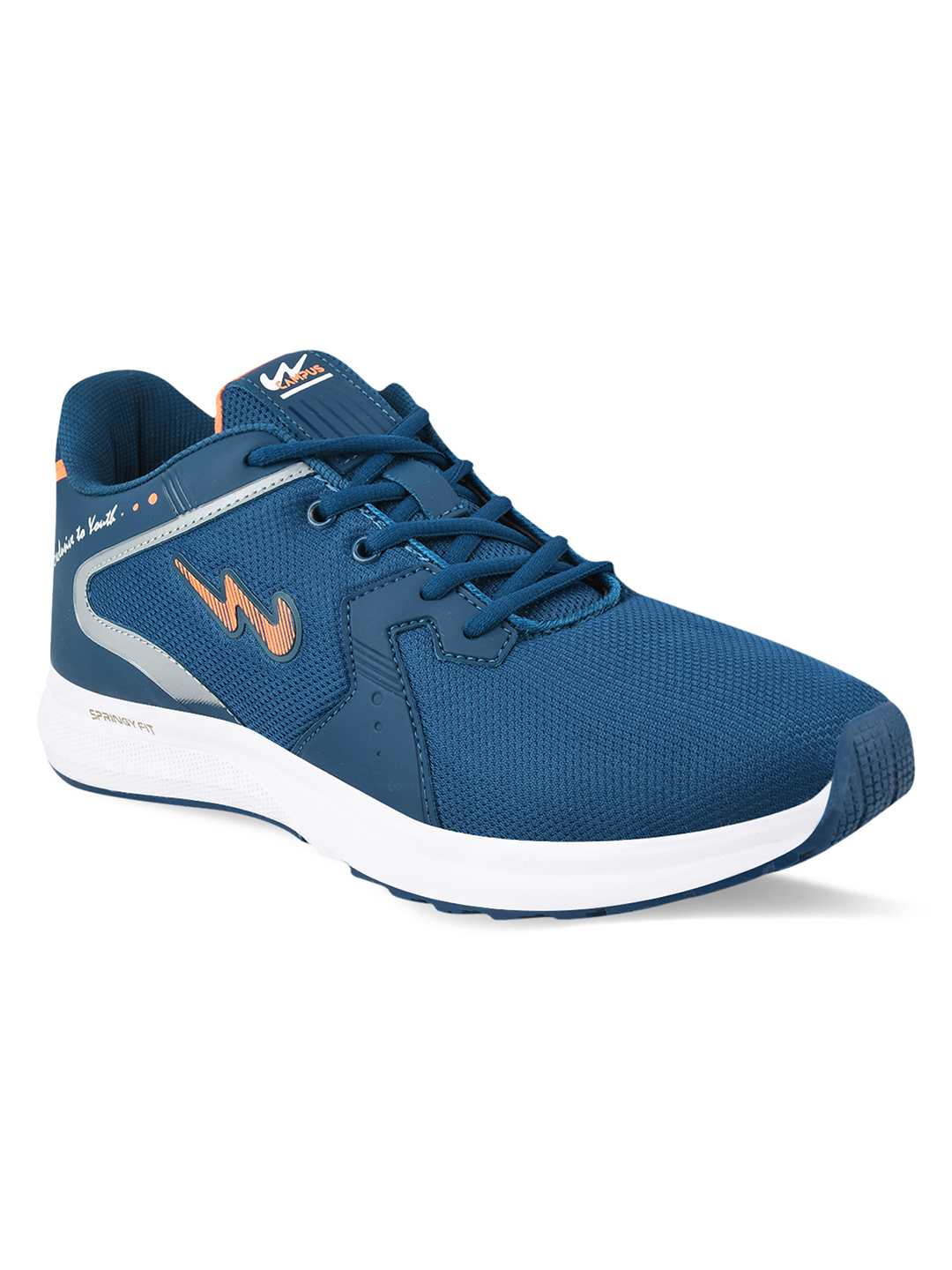 Campus Men Fred Blue & Orange Running Shoes (3)