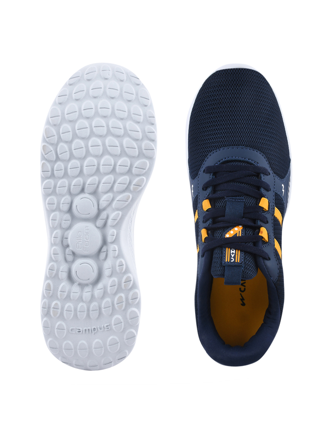 Campus Men Lake Blue & Mustard Running Shoes (4)