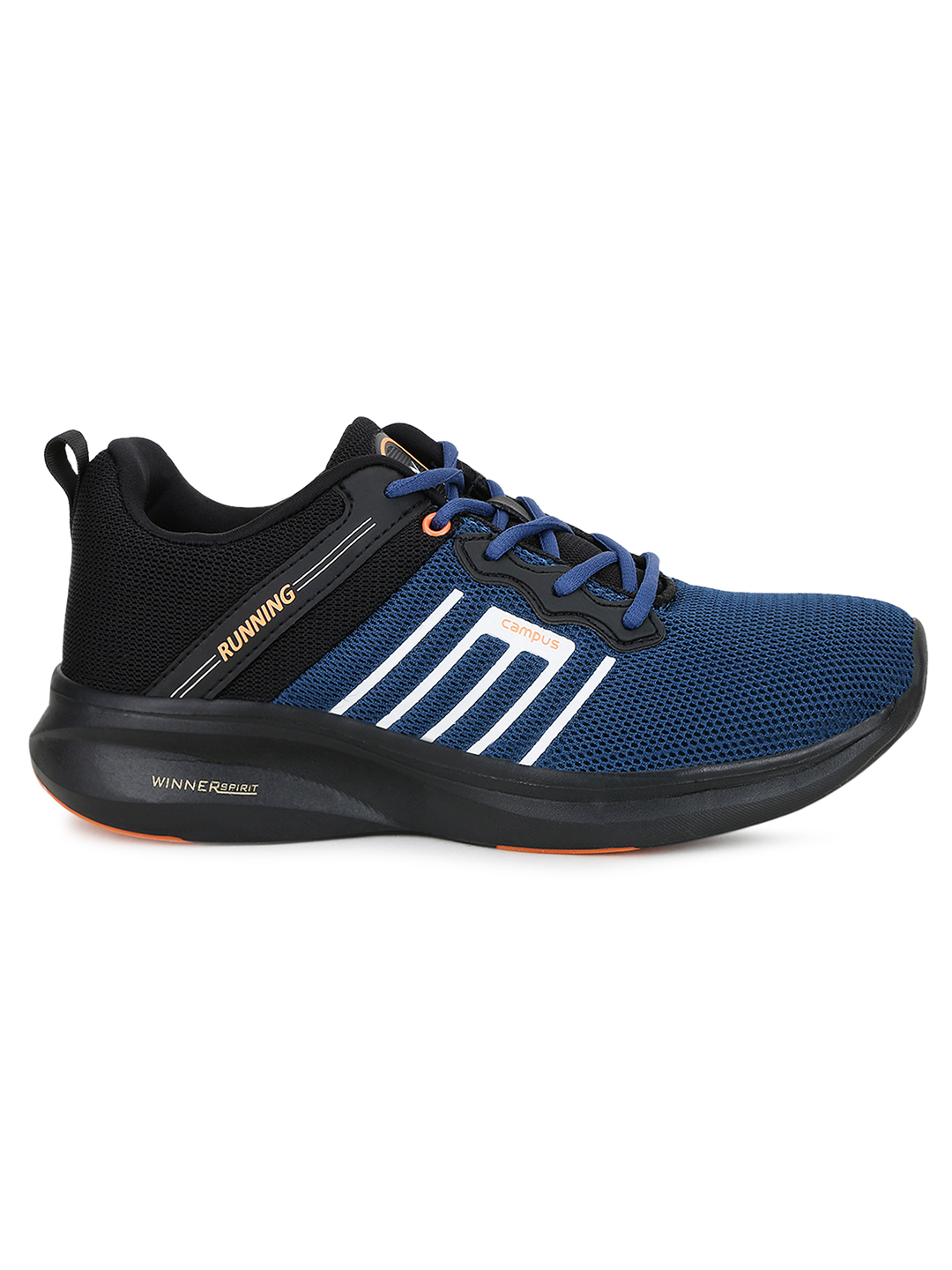 Men Meteor Black & Navy Blue Running Shoes