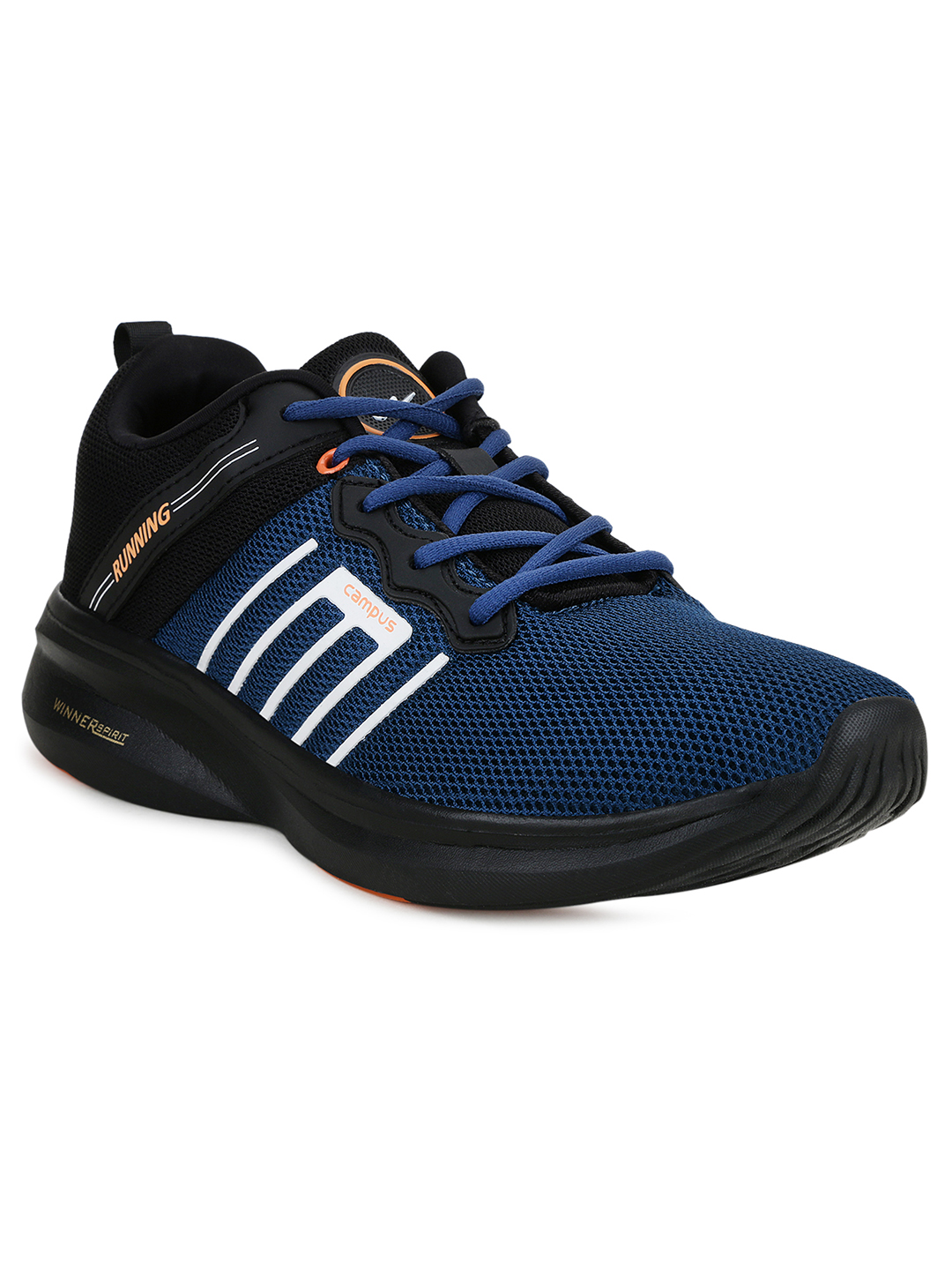 Campus Men Meteor Black & Navy Blue Running Shoes (2)