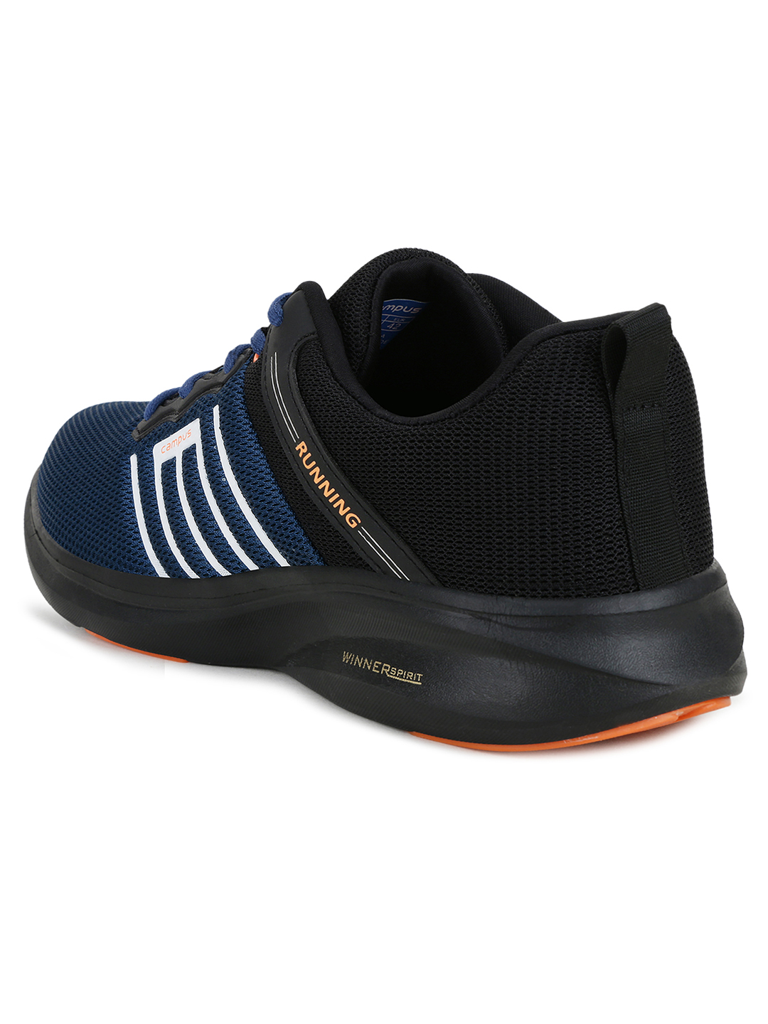 Campus Men Meteor Black & Navy Blue Running Shoes (3)