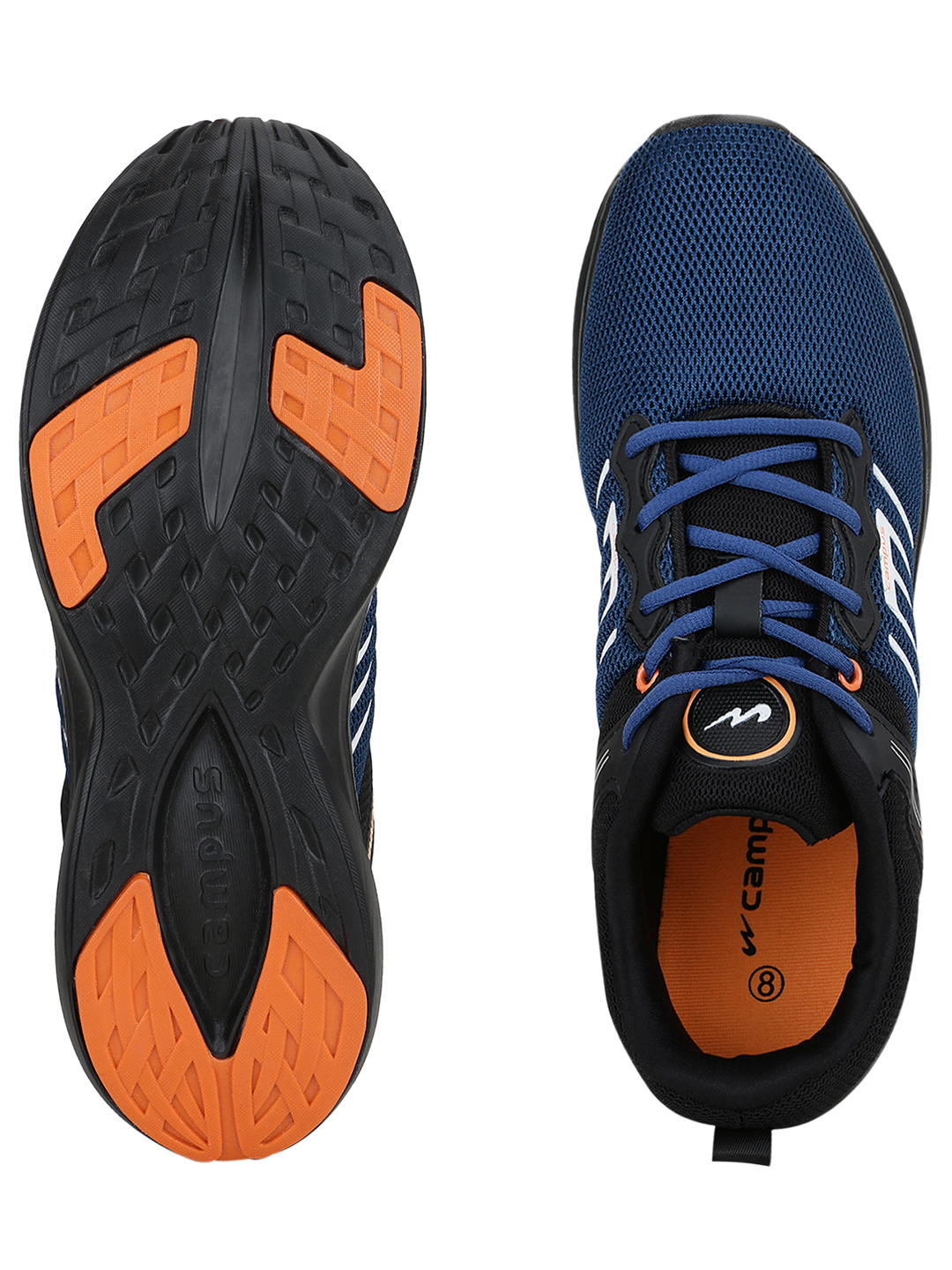 Campus Men Meteor Black & Navy Blue Running Shoes (4)