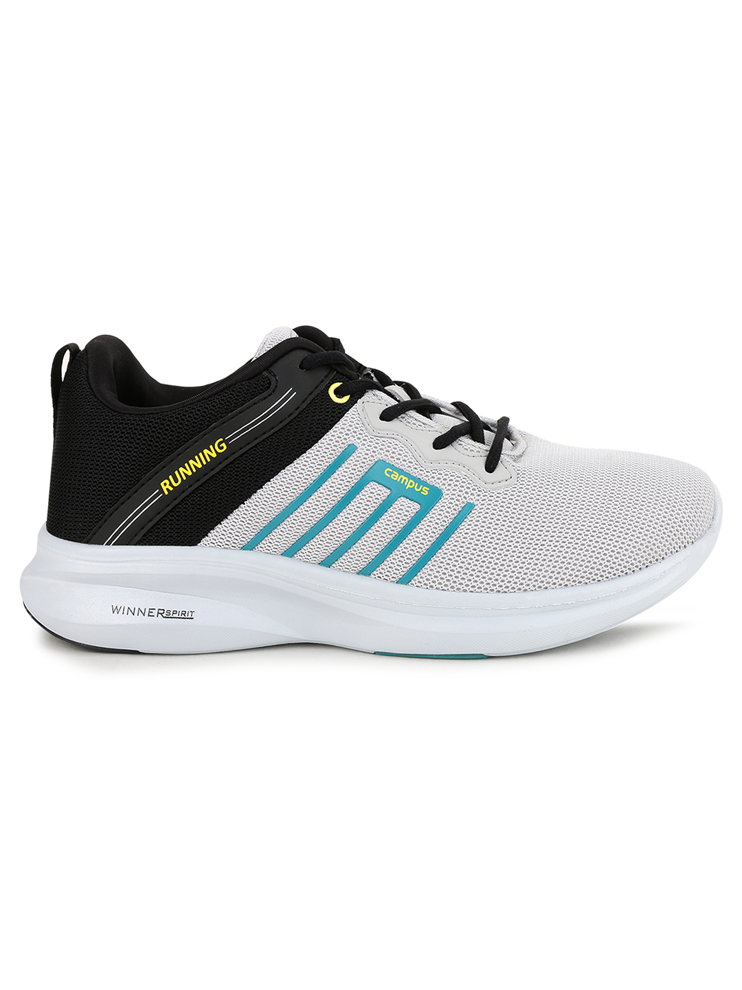 Campus Men Meteor Grey & Black Running Shoes (1)