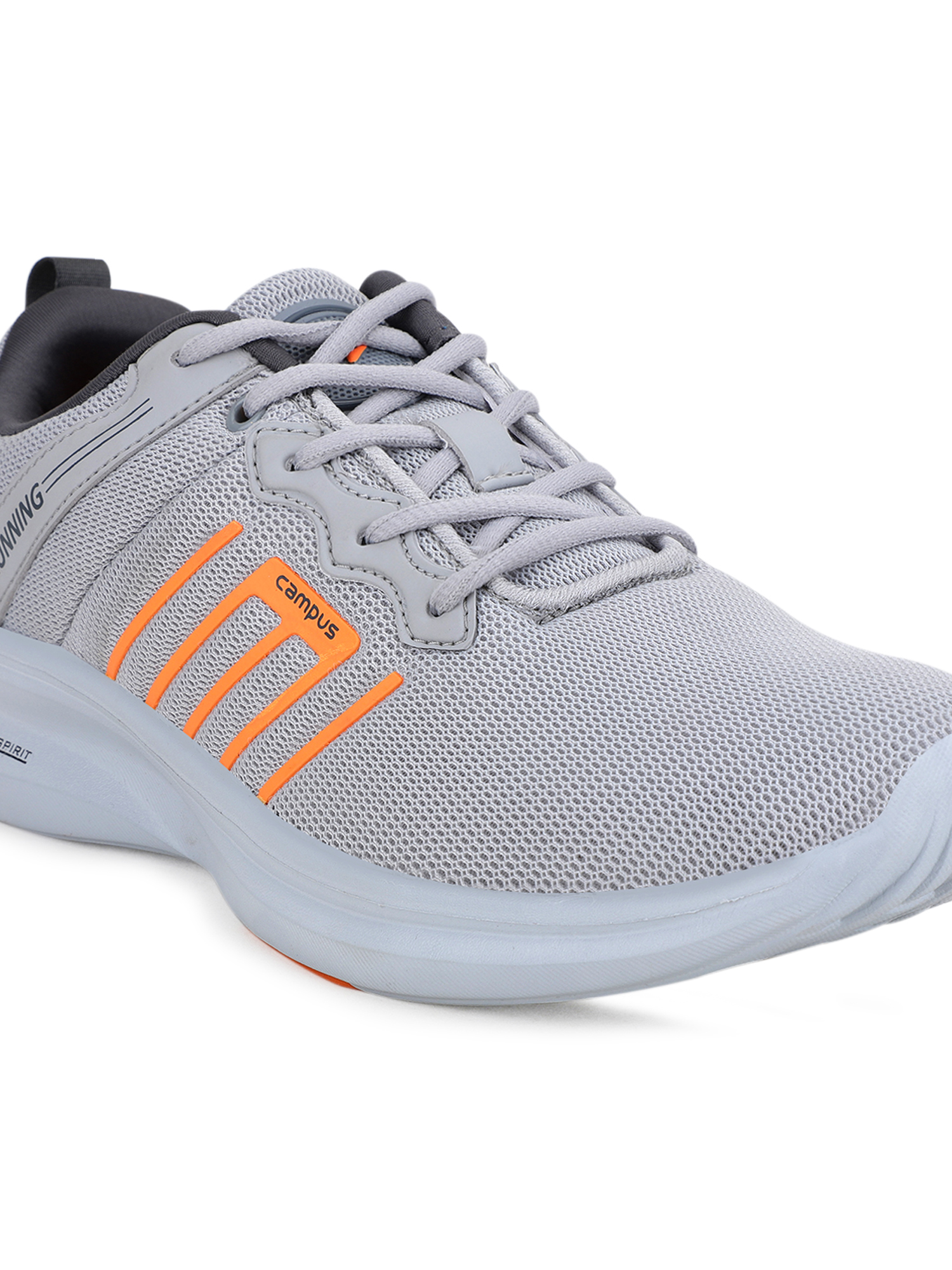 Campus Men Meteor Grey & Orange Running Shoes (5)