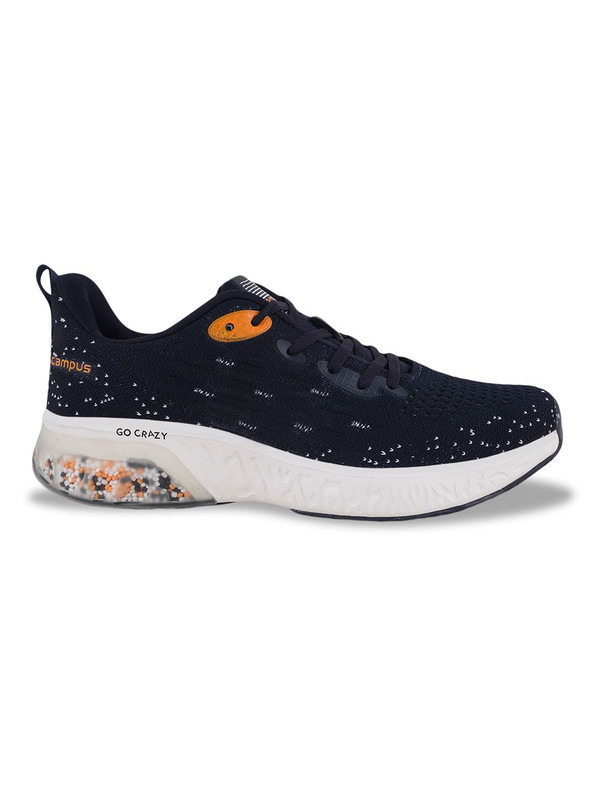 Campus Men Navy Blue And Mustard Rim Running Sports Shoes (1)