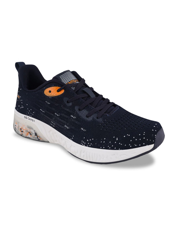 Campus Men Navy Blue And Mustard Rim Running Sports Shoes (2)