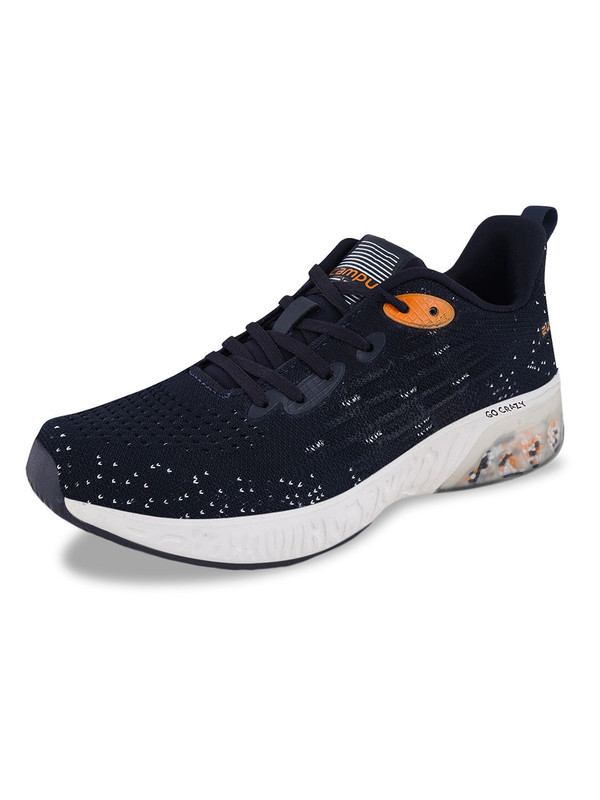 Campus Men Navy Blue And Mustard Rim Running Sports Shoes (5)