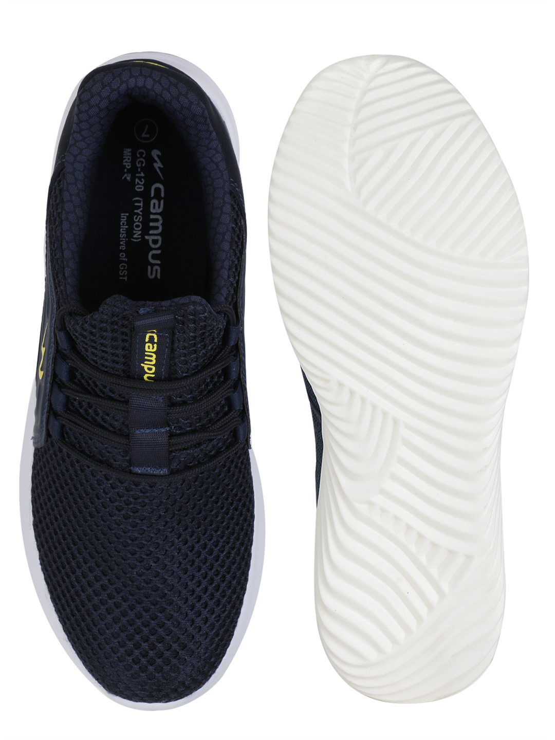 Campus Men TYSON PRO Navy Blue & Yellow Running Shoes  (4)