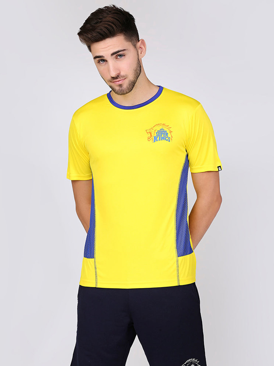 Chennai Super Kings CSK Dhoni Round Neck Fan Jersey Dhoni 7 (1)