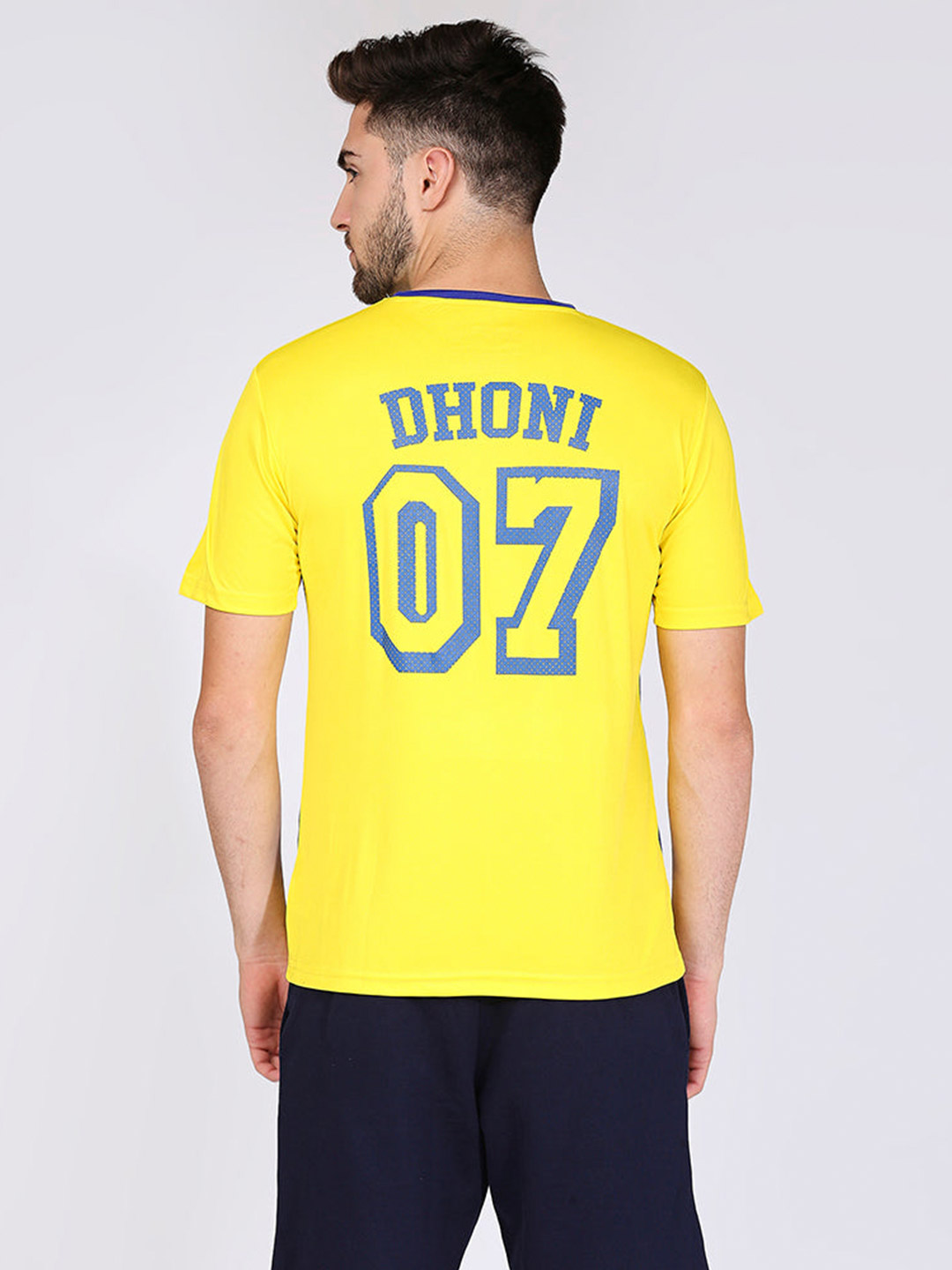 Chennai Super Kings CSK Dhoni Round Neck Fan Jersey Dhoni 7 (4)