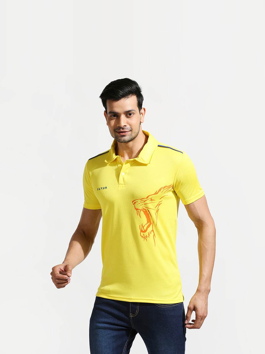 Chennai Super Kings CSK Regular Fit Travel Polo 2021 (1)
