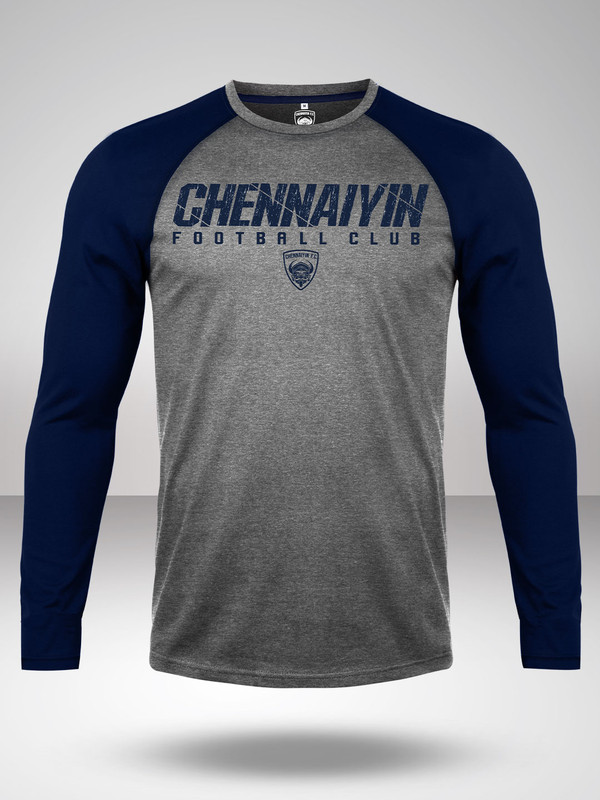Chennaiyin F.C. Men Grey Printed Round Neck T-Shirts (1)