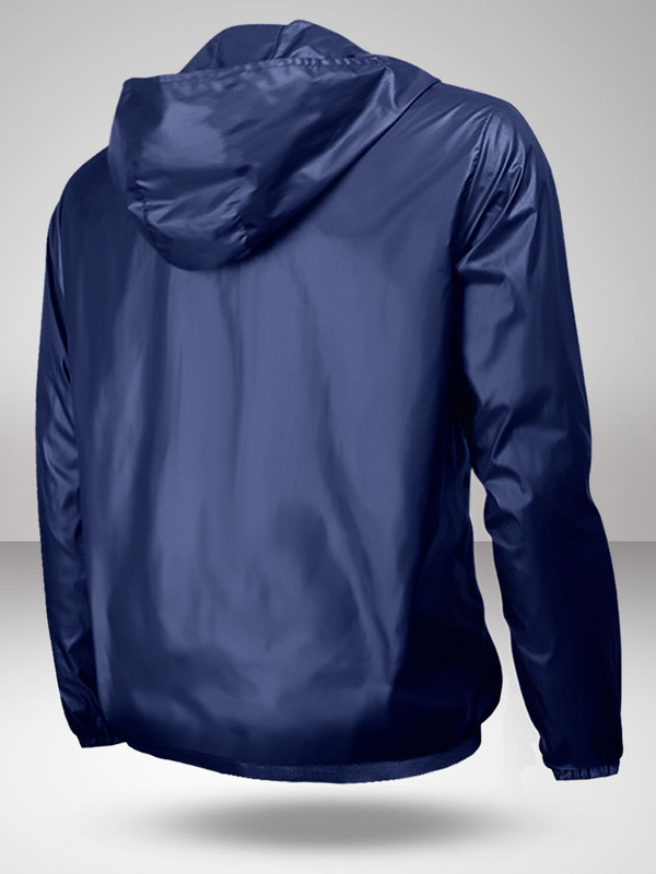 Chennaiyin F.C. Men Navy Blue Printed Hooded Jackets (2)