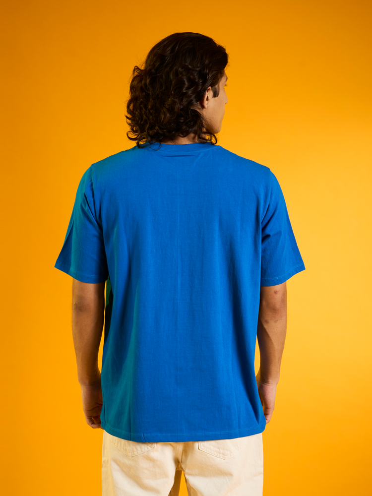 Chennaiyin FC Blue Graphic Printed Round Neck Casual T-Shirt (2)