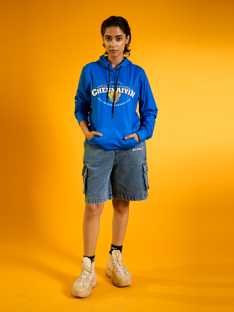 Chennaiyin FC Official Blue Printed Regular Fit Hoodie 2024-25 (4)